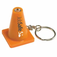 Light Up Safety Cone Keytag
