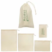 Reusable Cotton Mesh Produce Bag Set