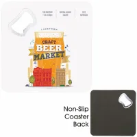 Square Bottle Opener Coaster