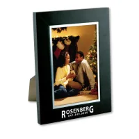 5 x 7 Black Wood Frame w/Silver Bevel