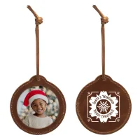Leather Photo Ornament