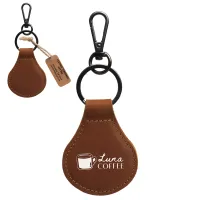 Leather Teardrop Keytag