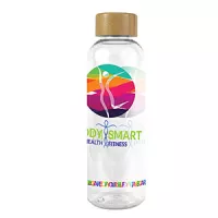 "CLEARLY" 22 oz Recycled RPET Bottle With Bamboo Cap