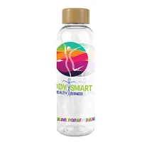 "CLEARLY" 22 oz Recycled RPET Bottle With Bamboo Cap