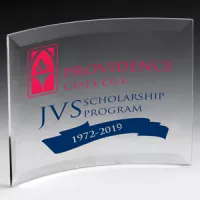 Screen Printed Freestanding Curved Award (4"x 6"x 1/4")