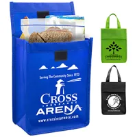 6-1/2"W x 9"H x 3 ½"Gusset - "BAG-IT" Value Priced Lightweight Lunch Tote Bag