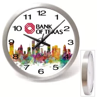 "Bridge" 14" Brushed Metal Wall Clock