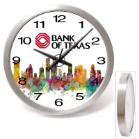 "Bridge" 14" Brushed Metal Wall Clock