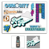 "CUSTOMCUT" 5" x 7" Full Color Removeable Kiss-Cut Sticker Sheet – 6 Mil