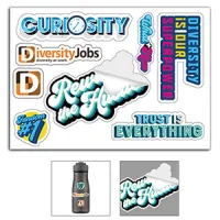 "CUSTOMCUT" 5" x 7" Full Color Removeable Kiss-Cut Sticker Sheet – 6 Mil