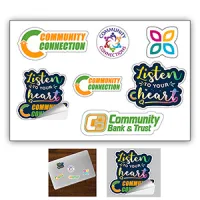"CUSTOMCUT" 4" x 6" Full Color Removeable Kiss-Cut Sticker Sheet – 6 Mil
