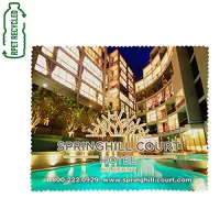 5"x 5" "The Chamarel" Recycled RPET Full Color Import Air Ship Microfiber Cloth & Screen