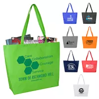 "Carolina" Large Gusset Shopping & Beach Tote Bag w/Hook & Loop Closure