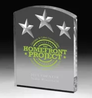 Freestanding Acrylic Award - Screen Printed (5" x 6 1/2" x 3/4")
