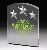 Freestanding Acrylic Award - Screen Printed (5" x 6 1/2" x 3/4")