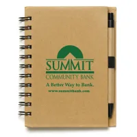 "Cruz" Larger Size Eco Inspired Jotter Notepad Notebook with Paper Pen