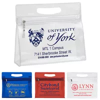 "Bermuda" Zipper Vinyl Travel, Vanity & Accessories Pouch