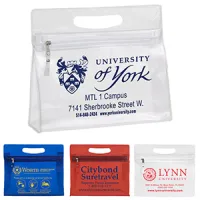 "Bermuda" Zipper Vinyl Travel, Vanity & Accessories Pouch