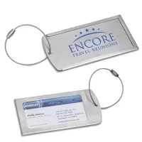"Prestige" Brushed Metal Luggage Bag Tag