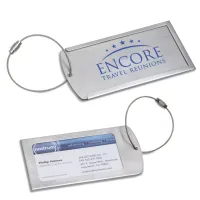 "Prestige" Brushed Metal Luggage Bag Tag