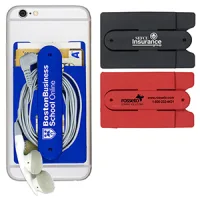"Kickstart" Two Function Soft Silicone Cell Phone Kickstand & Wallet
