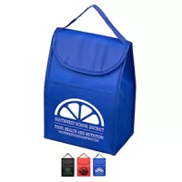 7"W x 10"H x 5"Gusset - "ARCTIC CHILL" Tall Insulated Cooler Lunch Tote with Hook & Loop Closure