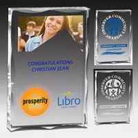 Large Scalloped Block Award - 4" x 6" x 1" - 2245L (Laser)