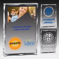 Large Scalloped Block Award - 4" x 6" x 1" - 2245L (Laser)