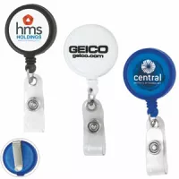 "Worthington VL" Round Retractable Badge Reel & Badge Holder w/Metal Slip Clip (Full Color)