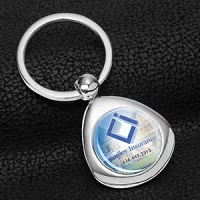 "Infini" Metal Keyholder w/PhotoImage® Full Color Domed Imprint