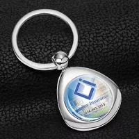 "Infini" Metal Keyholder w/PhotoImage® Full Color Domed Imprint