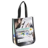 9-1/4"W x 12"H x 4 ½"Gusset - "LAUREN" Small Non-Woven Full Color Laminated Wrap Carry