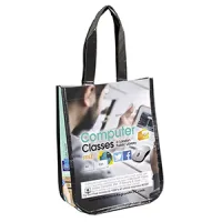 9-1/4"W x 12"H x 4 ½"Gusset - "LAUREN" Small Non-Woven Full Color Laminated Wrap Carry