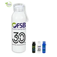 "BENDER" 22 OZ Recycled Aluminum Bottle With Carry Strap Lid