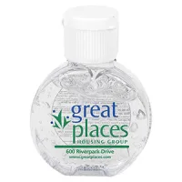 "CirPal" 1 oz Compact Hand Sanitizer Antibacterial Gel in Round Flip-Top Squeeze Bottle
