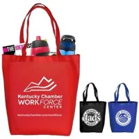 15"W x 14"H x 5"Gusset - "CORAL ECONOMY" Grocery and Shopping Tote Bag (Overseas)