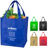 13"W x 15"H x 10"Gusset -"SUPER MEGA" Grocery Shopping Tote Bag