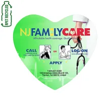 6"x 5-1/2" Washoe Heart Recycled RPET Full Color Import Air Ship Microfiber Cloth & Screen