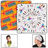 "THE AURORA BANDANA" Headband and Neck Wear Full Color Sublimation - Import Air Ship – 22" x 22"