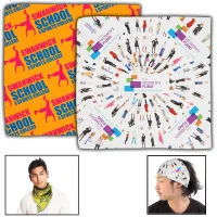 "THE AURORA BANDANA" Headband and Neck Wear Full Color Sublimation - Import Air Ship – 22" x 22"