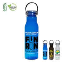 "CityLine" 20 Oz. Recycled Bottle with Silicone Carry Strap
