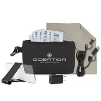 "ASPEN" 9 pcs Charging Kit in Black Mesh Zipper Pouch