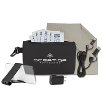 "ASPEN" 9 pcs Charging Kit in Black Mesh Zipper Pouch