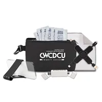 "MONACO" 9 pcs Cleaning and Charging Tech Kit in Black Mesh Zipper Pouch