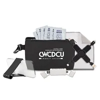 "MONACO" 9 pcs Cleaning and Charging Tech Kit in Black Mesh Zipper Pouch