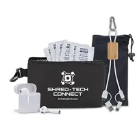 "AMALFI" 10 pcs Do It All Tech Kit in Black Mesh Zipper Pouch