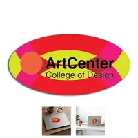 4" x 2" Oval Full Color Removable 6 Mil Kiss-Cut Stickers