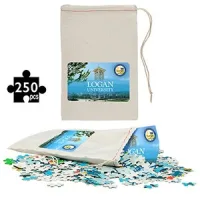 "WINSLOW" 250 Piece Puzzle In Cotton Drawstring Cinch - 6" W x 10" H