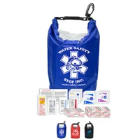 40 Piece First Aid Kit in Water Resistant Dry Bag with Clear Pocket Window "ASHLAND"
