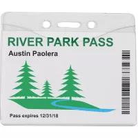 3-3/4" x 3" Vinyl Badge Pouch